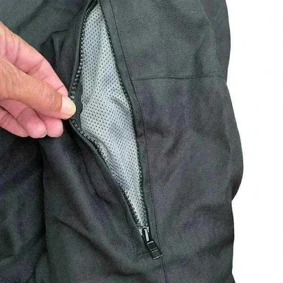 Mens Teknic Motorcycle Jacket Black Armored Size XL Waterproof - Picture 3 of 11